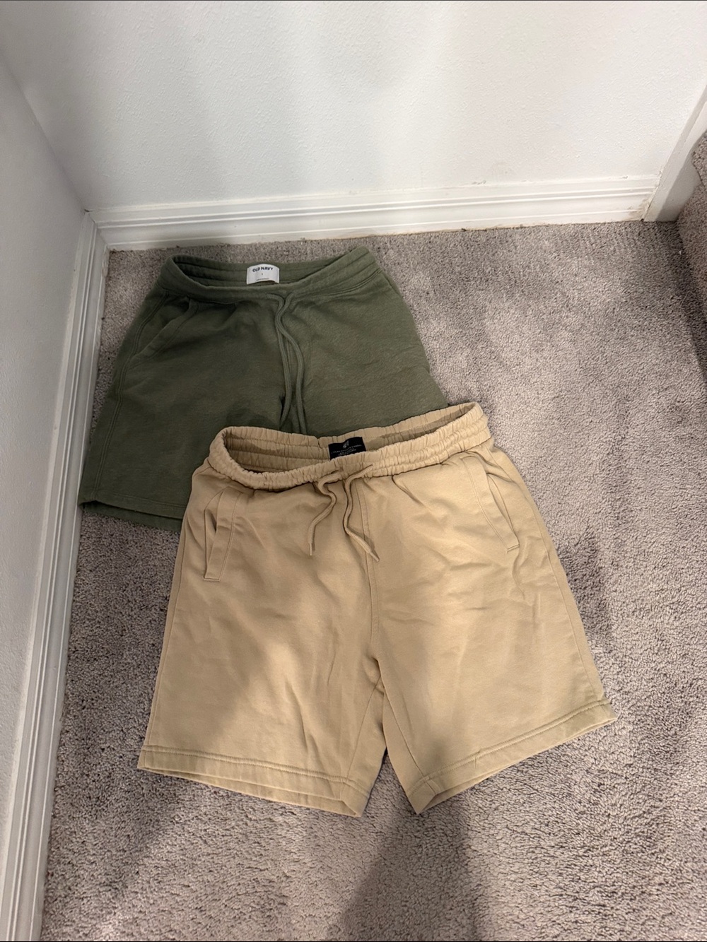 H&M Khaki and Old Navy Olive Green Short Set